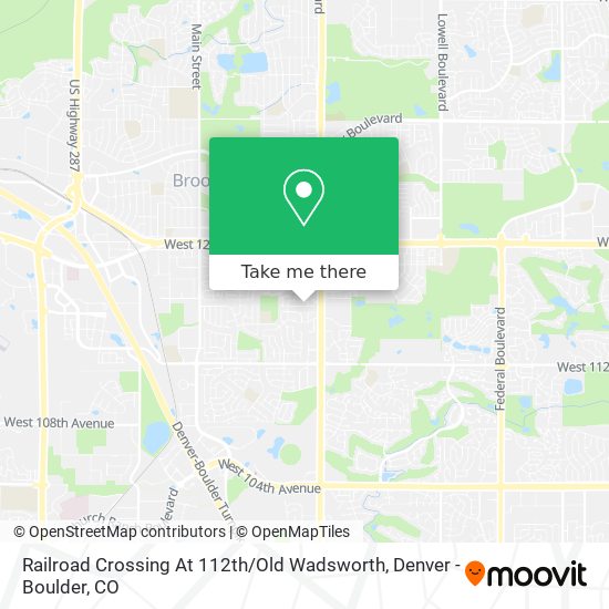 Railroad Crossing At 112th / Old Wadsworth map