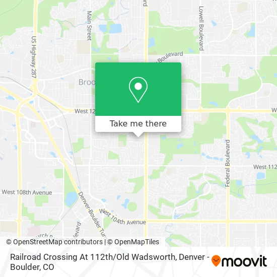 Mapa de Railroad Crossing At 112th / Old Wadsworth