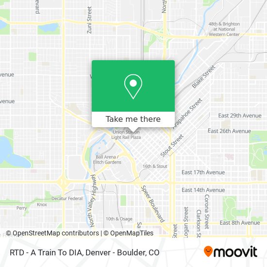 RTD - A Train To DIA map