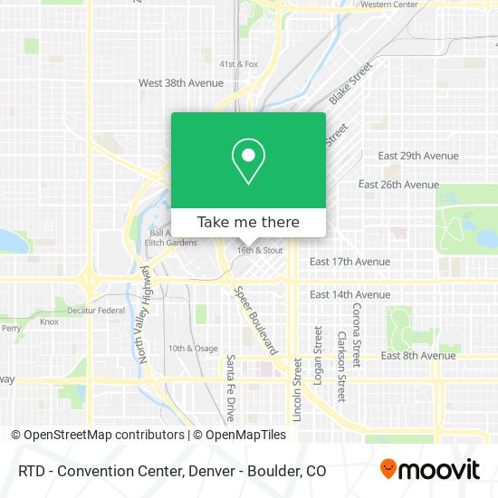 RTD - Convention Center map