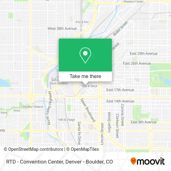 RTD - Convention Center map