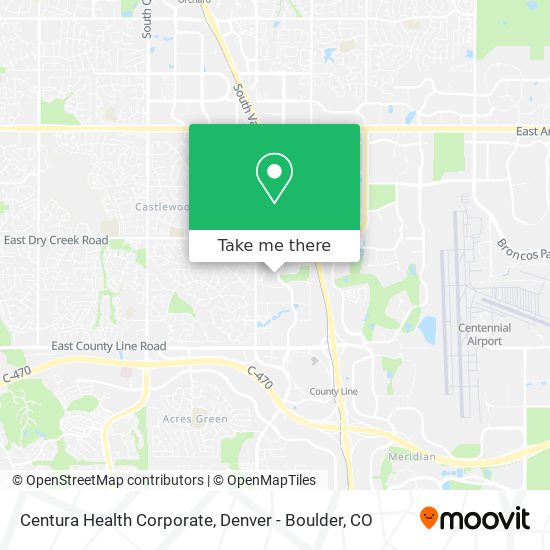 Centura Health Corporate map