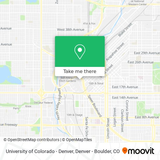 University of Colorado - Denver map