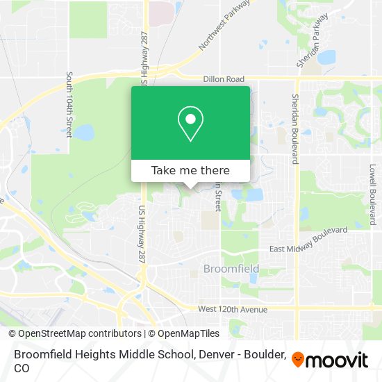 Mapa de Broomfield Heights Middle School