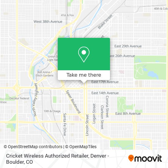 Mapa de Cricket Wireless Authorized Retailer