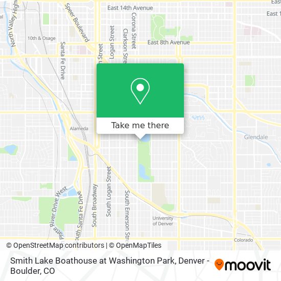 Smith Lake Boathouse at Washington Park map