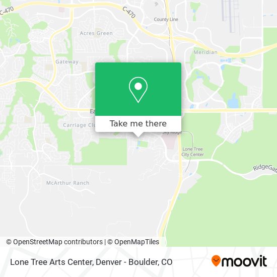 Lone Tree Arts Center map