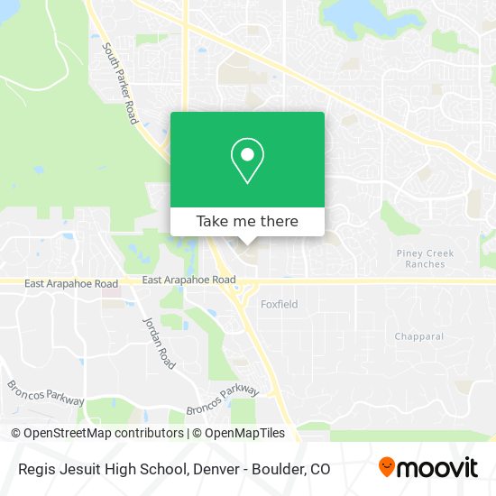 Mapa de Regis Jesuit High School