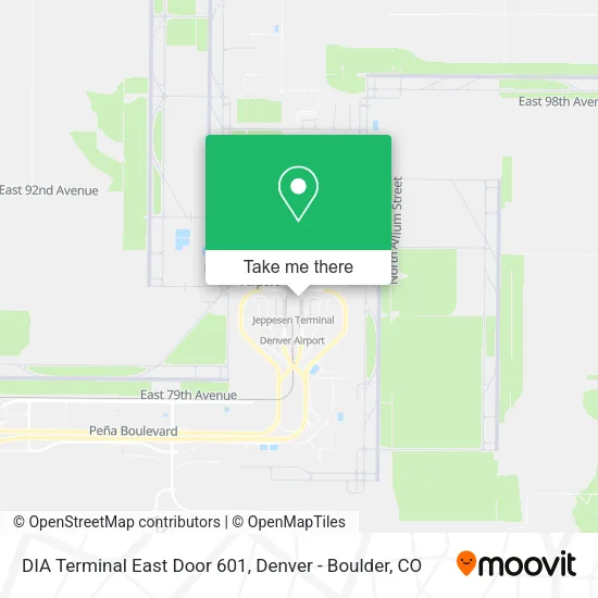 DIA Terminal East Door 601 map