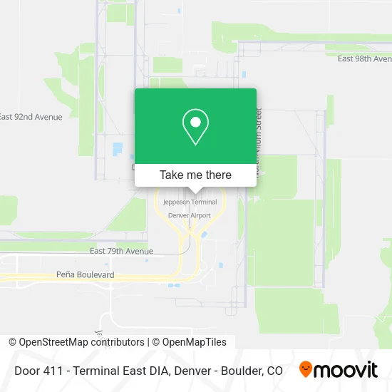 Mapa de Door 411 - Terminal East DIA
