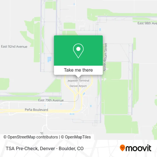 Mapa de TSA Pre-Check