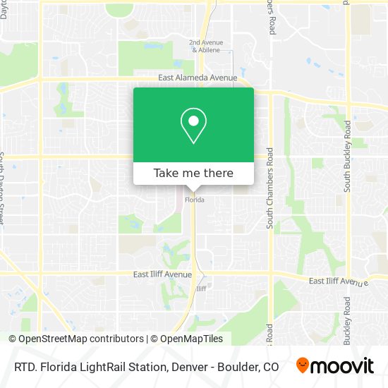Mapa de RTD. Florida LightRail Station