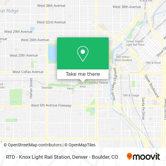 RTD - Knox Light Rail Station map