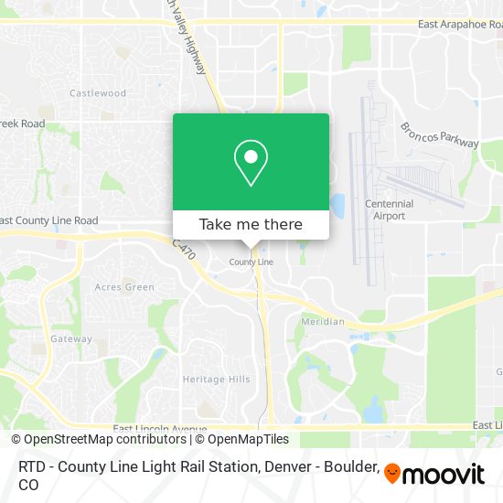 RTD - County Line Light Rail Station map