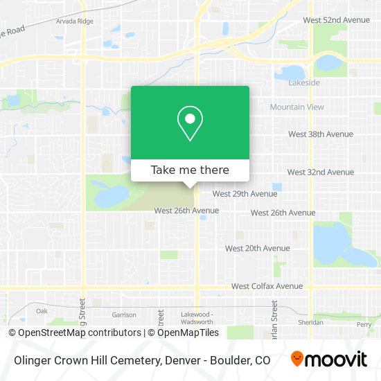 Mapa de Olinger Crown Hill Cemetery