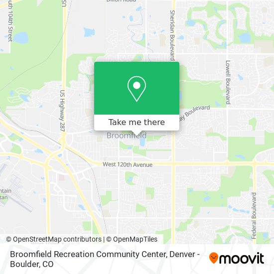 Mapa de Broomfield Recreation Community Center