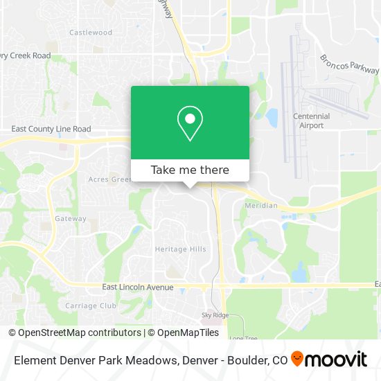 Mapa de Element Denver Park Meadows
