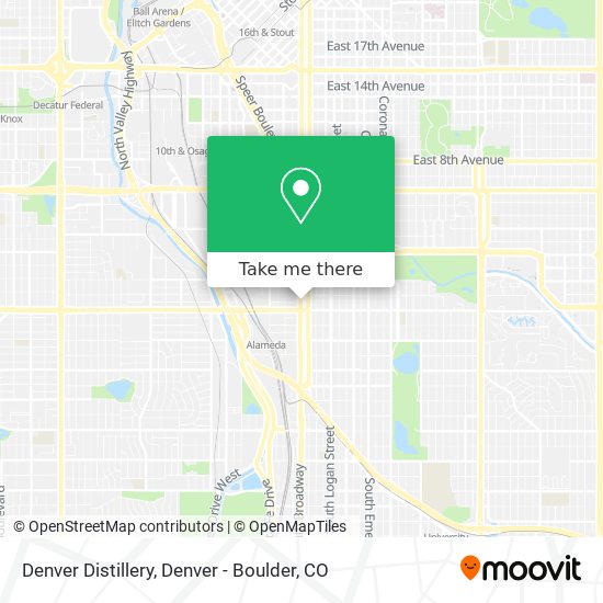 Denver Distillery map