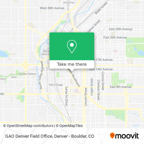 GAO Denver Field Office map