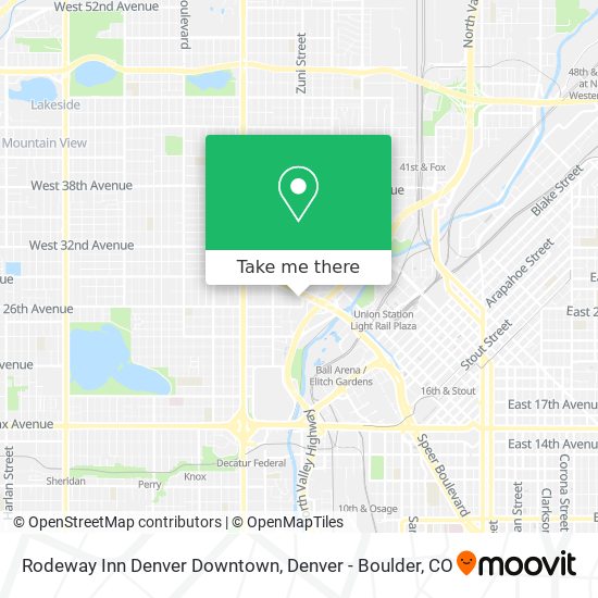 Mapa de Rodeway Inn Denver Downtown