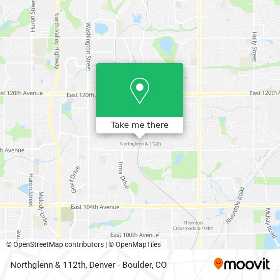 Northglenn & 112th map