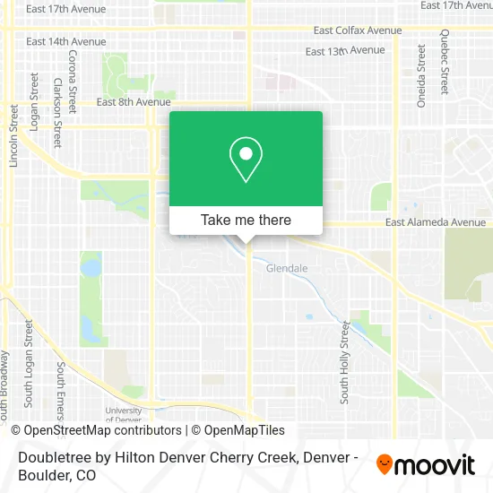Mapa de Doubletree by Hilton Denver Cherry Creek