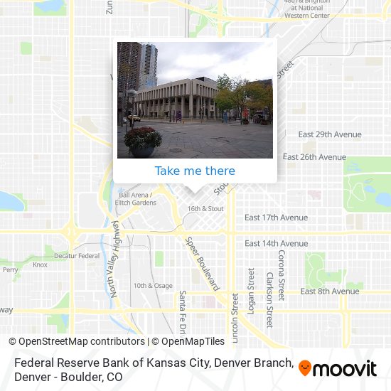Federal Reserve Bank of Kansas City, Denver Branch map
