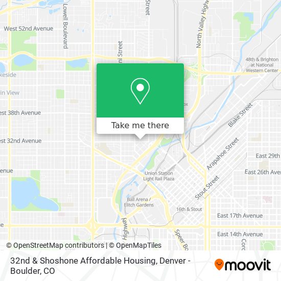 32nd & Shoshone Affordable Housing map