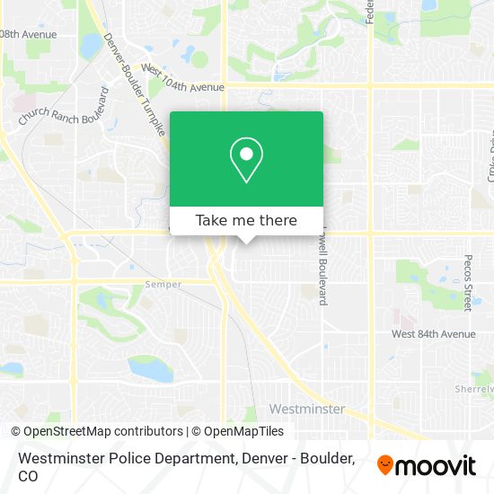 Mapa de Westminster Police Department
