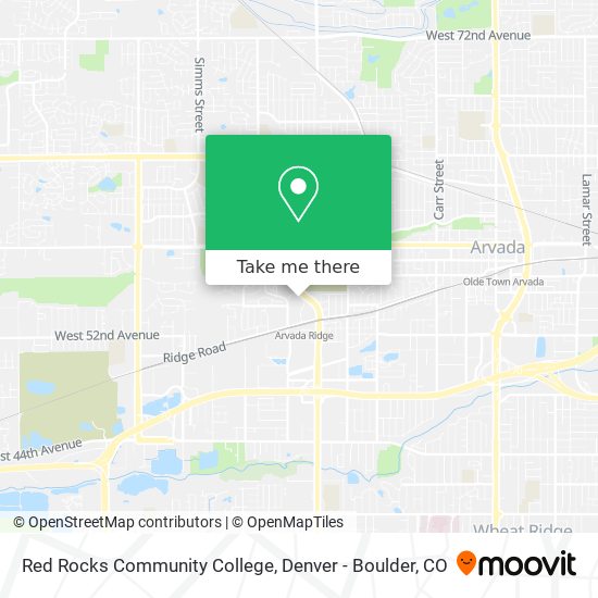 Red Rocks Community College map
