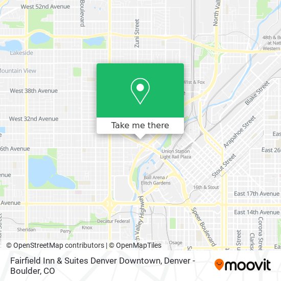 Mapa de Fairfield Inn & Suites Denver Downtown