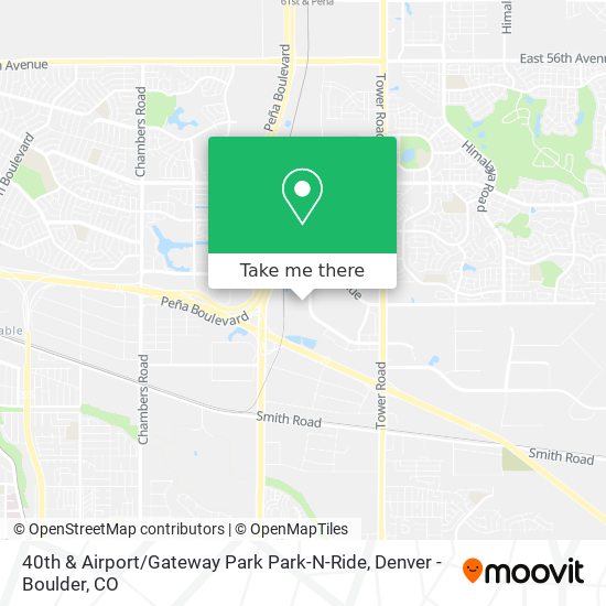 40th & Airport / Gateway Park Park-N-Ride map