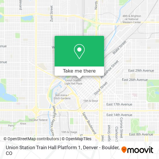 Mapa de Union Station Train Hall Platform 1