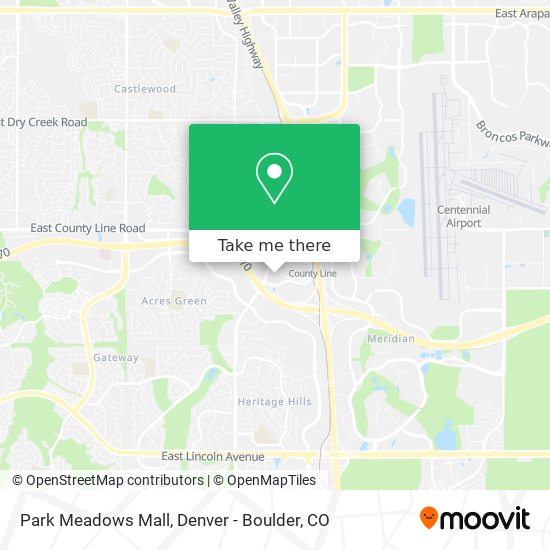 How to get to Park Meadows Mall in Lone Tree by Bus or Light Rail?