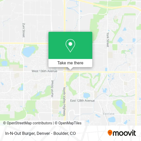 In-N-Out Burger map