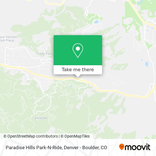 Paradise Hills Park-N-Ride map
