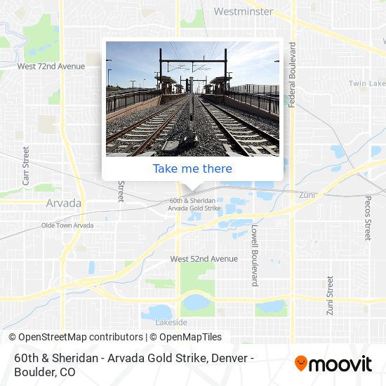 60th & Sheridan - Arvada Gold Strike map