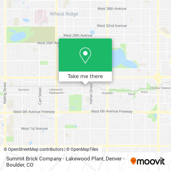 Mapa de Summit Brick Company - Lakewood Plant