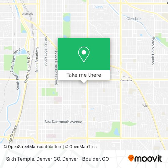 Sikh Temple, Denver CO map