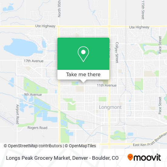 Mapa de Longs Peak Grocery Market