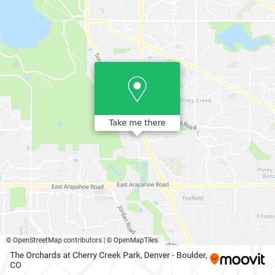 Mapa de The Orchards at Cherry Creek Park