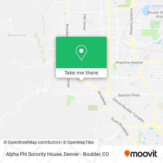 Alpha Phi Sorority House map