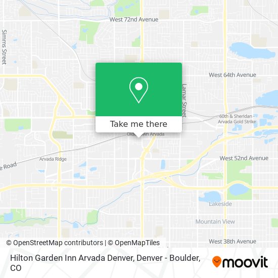 Mapa de Hilton Garden Inn Arvada Denver