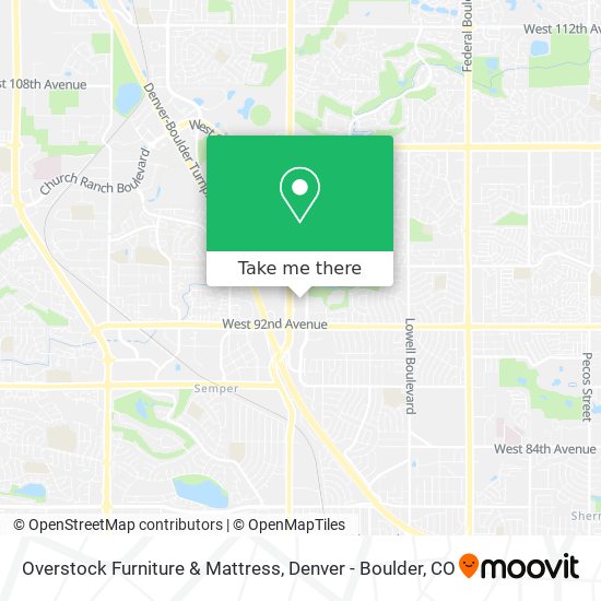 Overstock Furniture & Mattress map