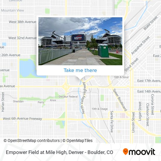 Empower Field at Mile High map