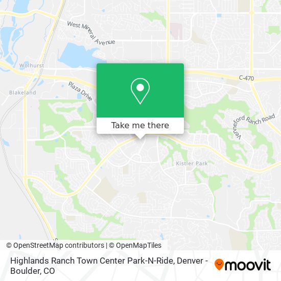 Mapa de Highlands Ranch Town Center Park-N-Ride