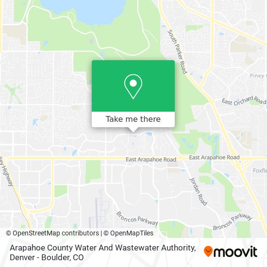 Arapahoe County Water And Wastewater Authority map