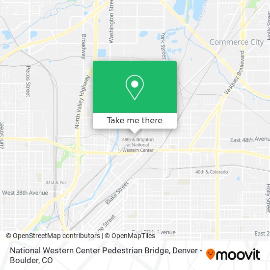 Mapa de National Western Center Pedestrian Bridge