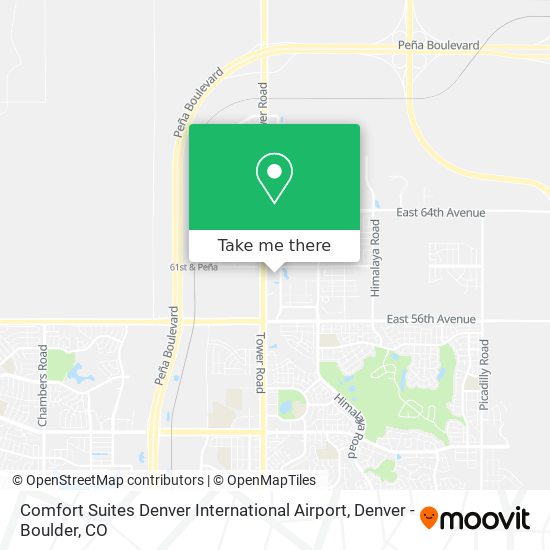 Mapa de Comfort Suites Denver International Airport