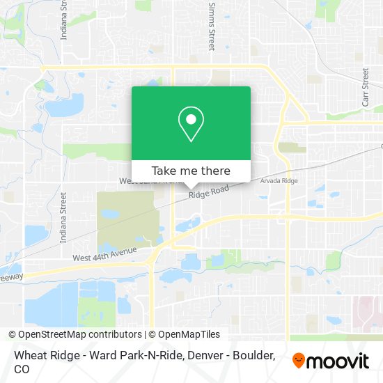 Mapa de Wheat Ridge - Ward Park-N-Ride